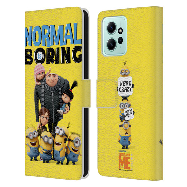 Despicable Me Gru's Family Minions Leather Book Wallet Case Cover For Xiaomi Redmi 12
