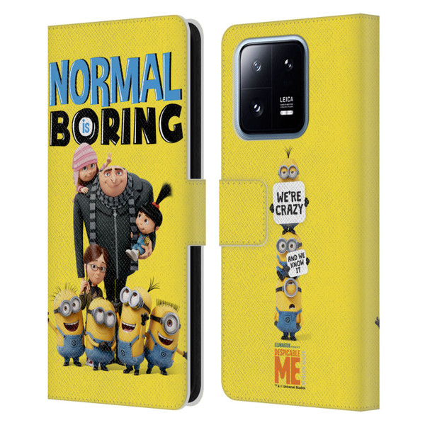 Despicable Me Gru's Family Minions Leather Book Wallet Case Cover For Xiaomi 13 Pro 5G