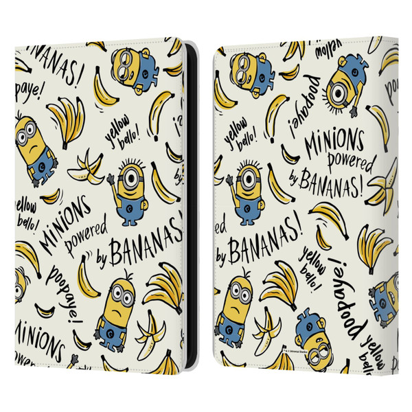 Despicable Me Minion Graphics Banana Doodle Pattern Leather Book Wallet Case Cover For Amazon Kindle 11th Gen 6in 2022
