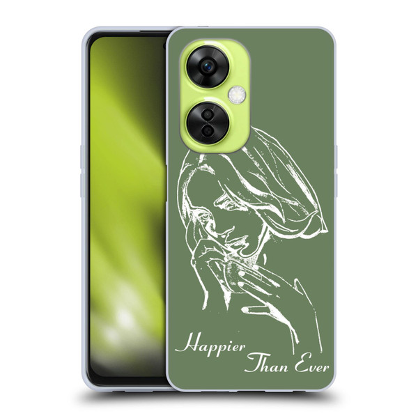 Billie Eilish Happier Than Ever Album Stencil Green Soft Gel Case for OnePlus Nord CE 3 Lite 5G