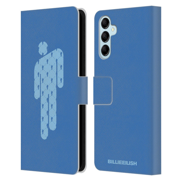 Billie Eilish Key Art Blohsh Blue Leather Book Wallet Case Cover For Samsung Galaxy M14 5G