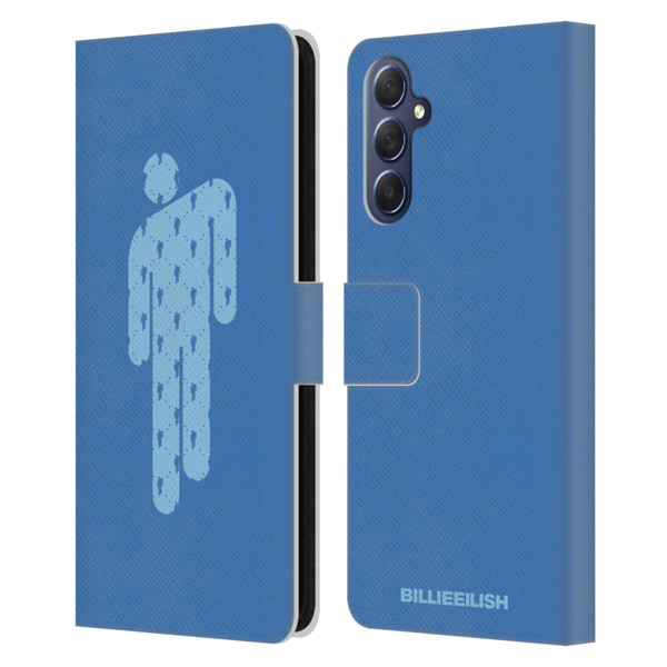 Billie Eilish Key Art Blohsh Blue Leather Book Wallet Case Cover For Samsung Galaxy M54 5G