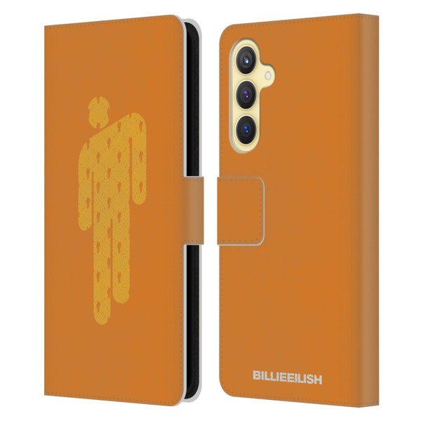 Billie Eilish Key Art Blohsh Orange Leather Book Wallet Case Cover For Samsung Galaxy S23 FE 5G