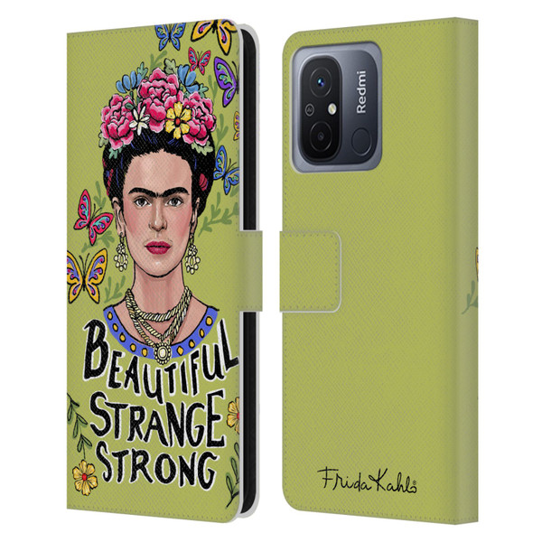 Frida Kahlo Art & Quotes Beautiful Woman Leather Book Wallet Case Cover For Xiaomi Redmi 12C