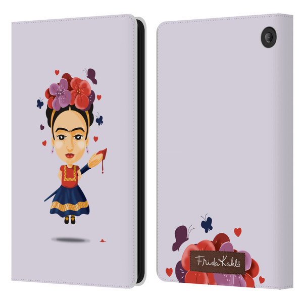 Frida Kahlo Doll Solo Leather Book Wallet Case Cover For Amazon Fire 7 2022