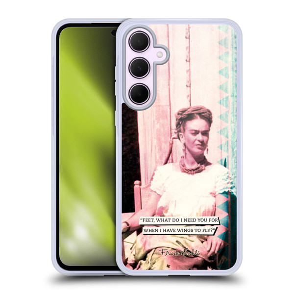 Frida Kahlo Portraits And Quotes Strange Soft Gel Case for Samsung Galaxy A35 5G
