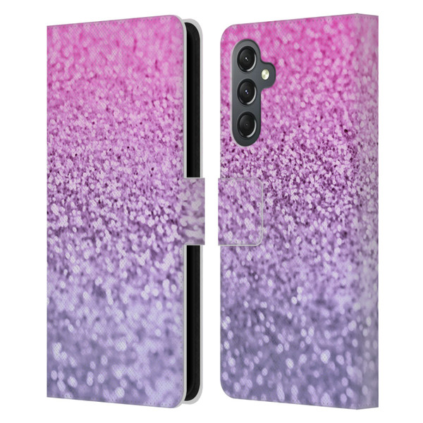 Monika Strigel Glitter Collection Lavender Pink Leather Book Wallet Case Cover For Samsung Galaxy A25 5G