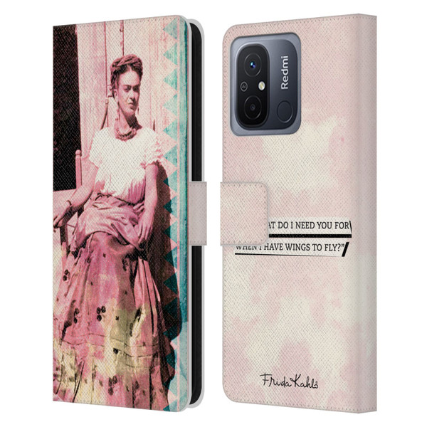 Frida Kahlo Portraits And Quotes Strange Leather Book Wallet Case Cover For Xiaomi Redmi 12C
