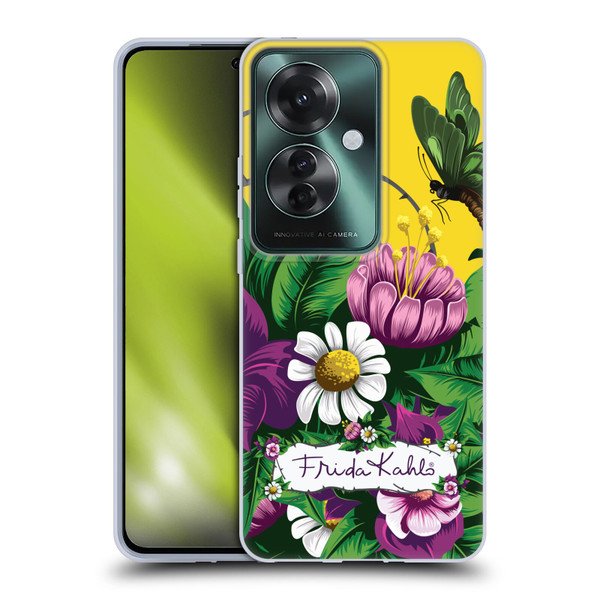 Frida Kahlo Purple Florals Butterfly Soft Gel Case for OPPO Reno11 F 5G / F25 Pro 5G