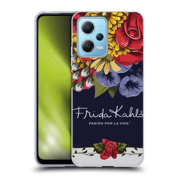 Frida Kahlo Red Florals Blooms Soft Gel Case for Xiaomi Redmi Note 12 5G