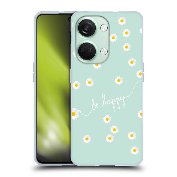 Monika Strigel Happy Daisy Mint Soft Gel Case for OnePlus Nord 3 5G