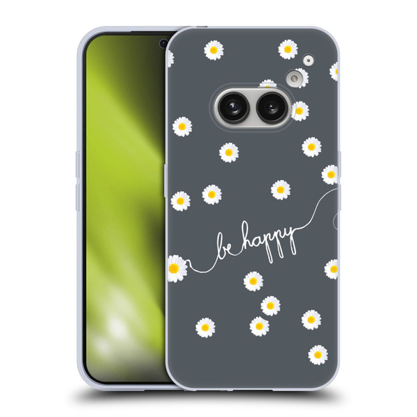 Monika Strigel Happy Daisy Grey Soft Gel Case for Nothing Phone (2a)