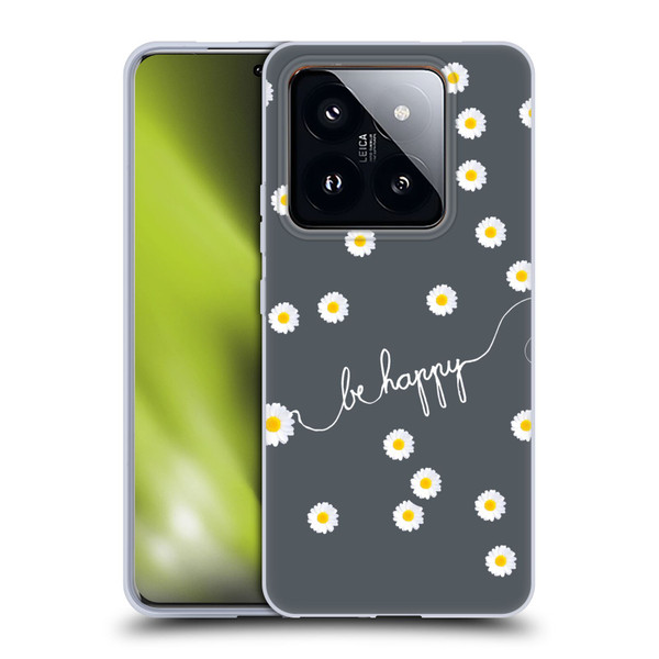 Monika Strigel Happy Daisy Grey Soft Gel Case for Xiaomi 14 Pro