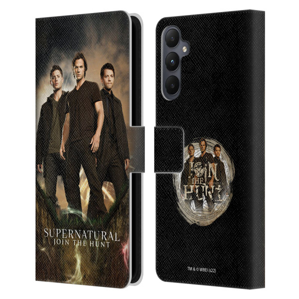 Supernatural Key Art Sam, Dean & Castiel 2 Leather Book Wallet Case Cover For Samsung Galaxy A05s