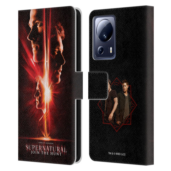 Supernatural Key Art Sam, Dean & Castiel Leather Book Wallet Case Cover For Xiaomi 13 Lite 5G
