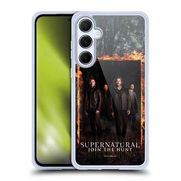 Supernatural Key Art Sam, Dean, Castiel & Crowley Soft Gel Case for Samsung Galaxy A55 5G
