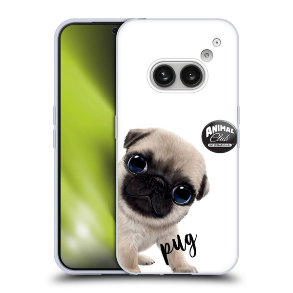 Animal Club International Faces Pug Soft Gel Case for Nothing Phone (2a)