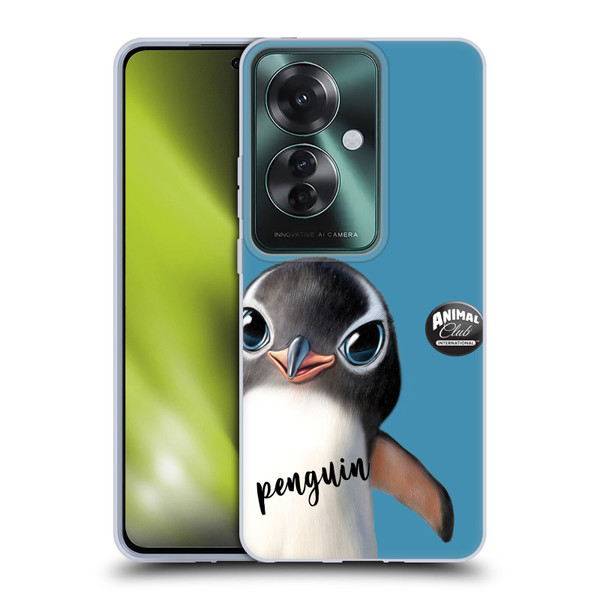 Animal Club International Faces Penguin Soft Gel Case for OPPO Reno11 F 5G / F25 Pro 5G