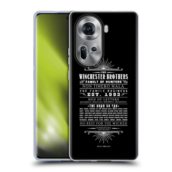 Supernatural Vectors Winchester Brothers Soft Gel Case for OPPO Reno11