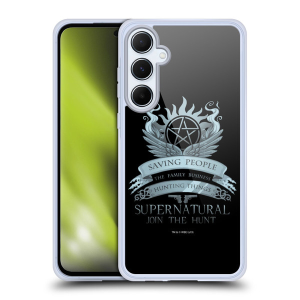 Supernatural Vectors Saving People Logo Soft Gel Case for Samsung Galaxy A55 5G