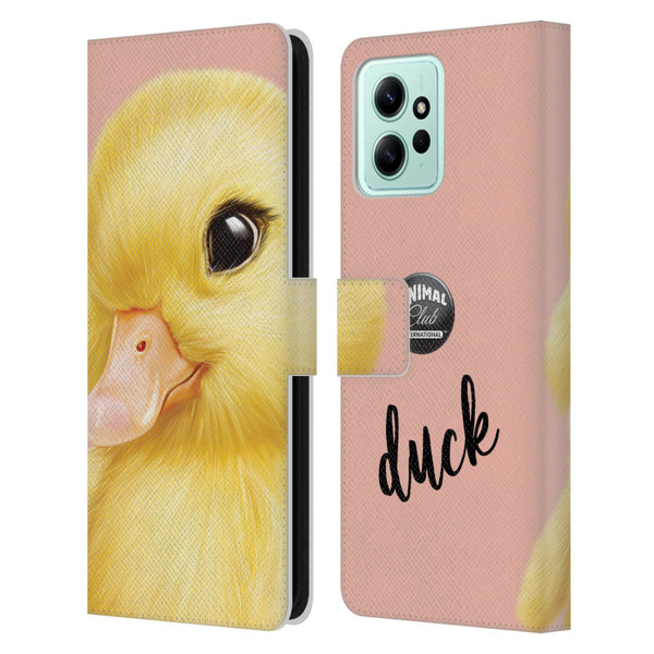 Animal Club International Faces Duck Leather Book Wallet Case Cover For Xiaomi Redmi 12