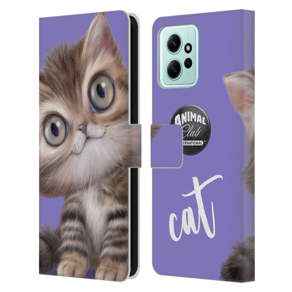 Animal Club International Faces Persian Cat Leather Book Wallet Case Cover For Xiaomi Redmi 12