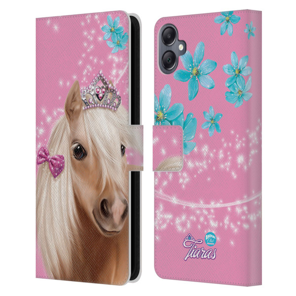 Animal Club International Royal Faces Horse Leather Book Wallet Case Cover For Samsung Galaxy A05