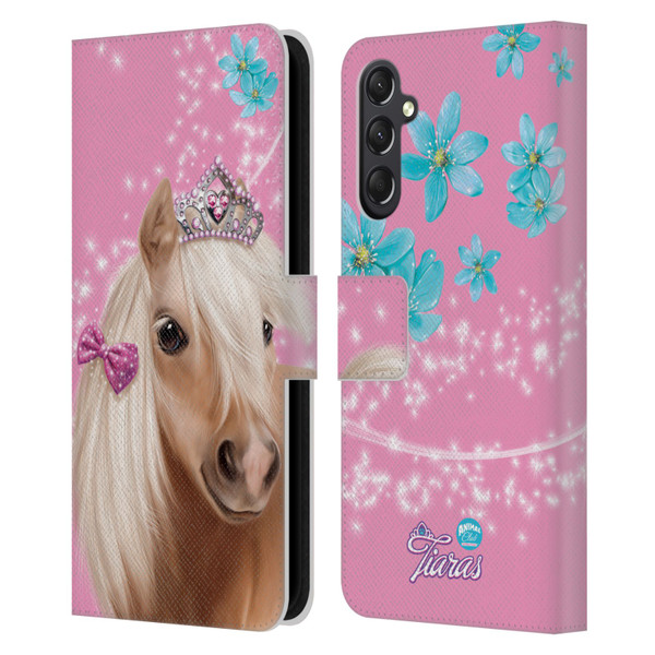 Animal Club International Royal Faces Horse Leather Book Wallet Case Cover For Samsung Galaxy A24 4G / M34 5G