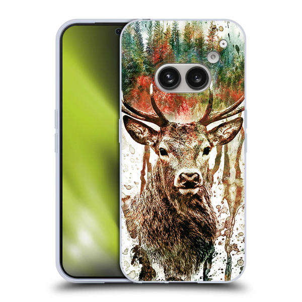 Riza Peker Animals Deer Soft Gel Case for Nothing Phone (2a)