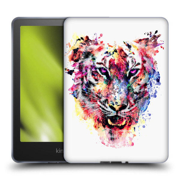 Riza Peker Animals Eye Of The Tiger Soft Gel Case for Amazon Kindle Paperwhite 5 (2021)