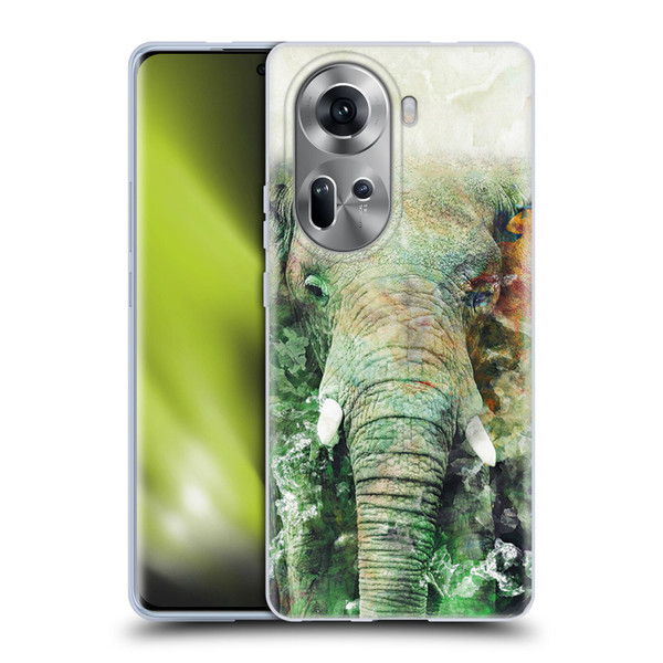 Riza Peker Animals Elephant Soft Gel Case for OPPO Reno11