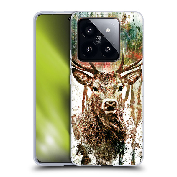 Riza Peker Animals Deer Soft Gel Case for Xiaomi 14 Pro