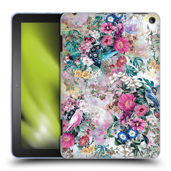 Riza Peker Florals Birds Soft Gel Case for Amazon Fire HD 8/Fire HD 8 Plus 2020