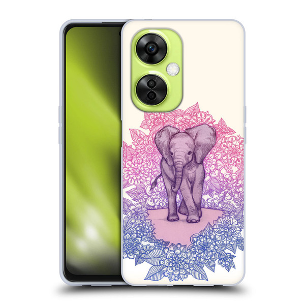 Micklyn Le Feuvre Animals Cute Baby Elephant Soft Gel Case for OnePlus Nord CE 3 Lite 5G