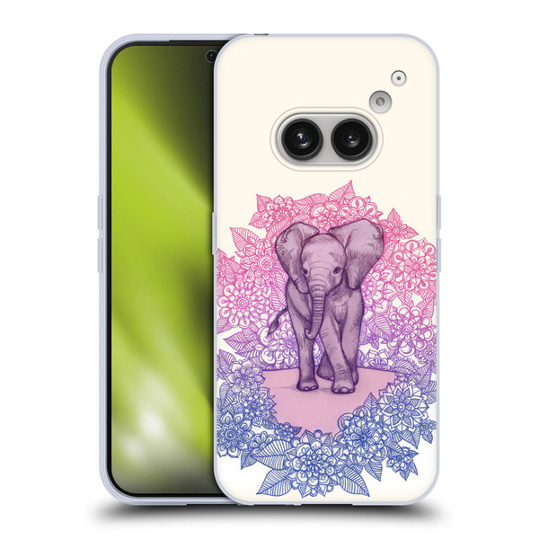 Micklyn Le Feuvre Animals Cute Baby Elephant Soft Gel Case for Nothing Phone (2a)