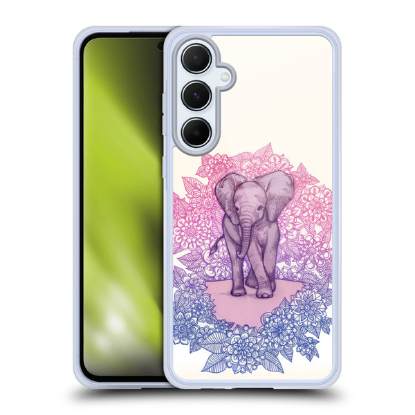 Micklyn Le Feuvre Animals Cute Baby Elephant Soft Gel Case for Samsung Galaxy A55 5G