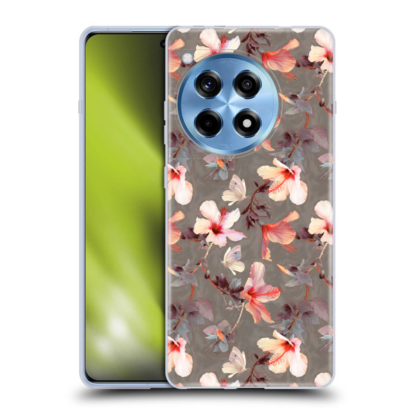 Micklyn Le Feuvre Florals Coral Hibiscus Soft Gel Case for OnePlus 12R