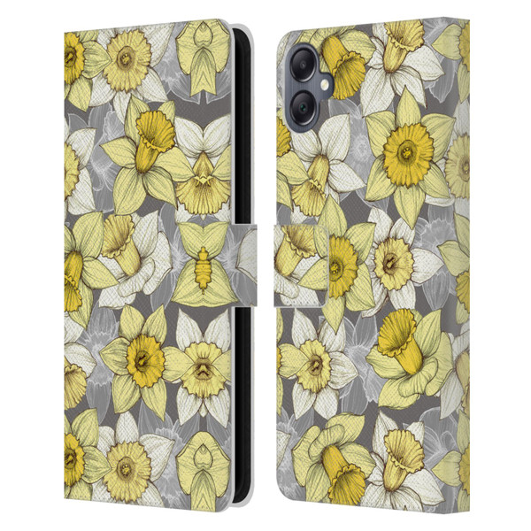 Micklyn Le Feuvre Florals Daffodil Daze Leather Book Wallet Case Cover For Samsung Galaxy A05