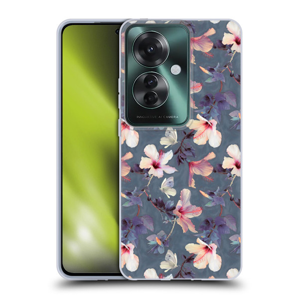 Micklyn Le Feuvre Florals Butterflies and Hibiscus Soft Gel Case for OPPO Reno11 F 5G / F25 Pro 5G