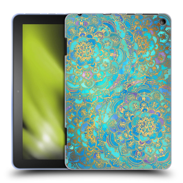 Micklyn Le Feuvre Mandala Sapphire and Jade Soft Gel Case for Amazon Fire HD 8/Fire HD 8 Plus 2020