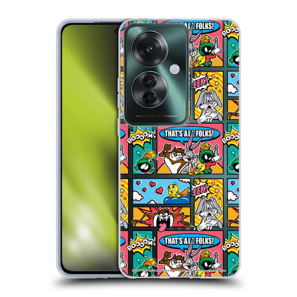 Looney Tunes Patterns Comics Soft Gel Case for OPPO Reno11 F 5G / F25 Pro 5G