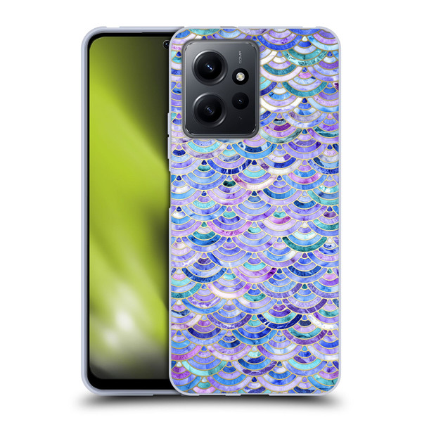 Micklyn Le Feuvre Marble Patterns Mosaic In Amethyst And Lapis Lazuli Soft Gel Case for Xiaomi Redmi Note 12 4G