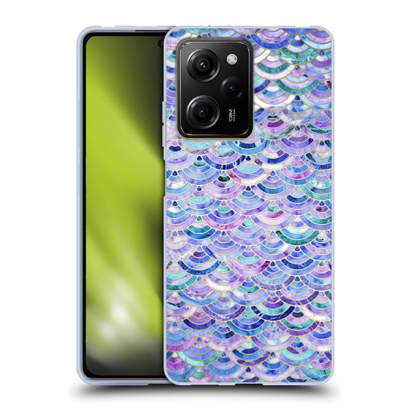 Micklyn Le Feuvre Marble Patterns Mosaic In Amethyst And Lapis Lazuli Soft Gel Case for Xiaomi Redmi Note 12 Pro 5G