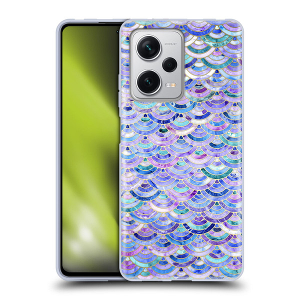 Micklyn Le Feuvre Marble Patterns Mosaic In Amethyst And Lapis Lazuli Soft Gel Case for Xiaomi Redmi Note 12 Pro+ 5G