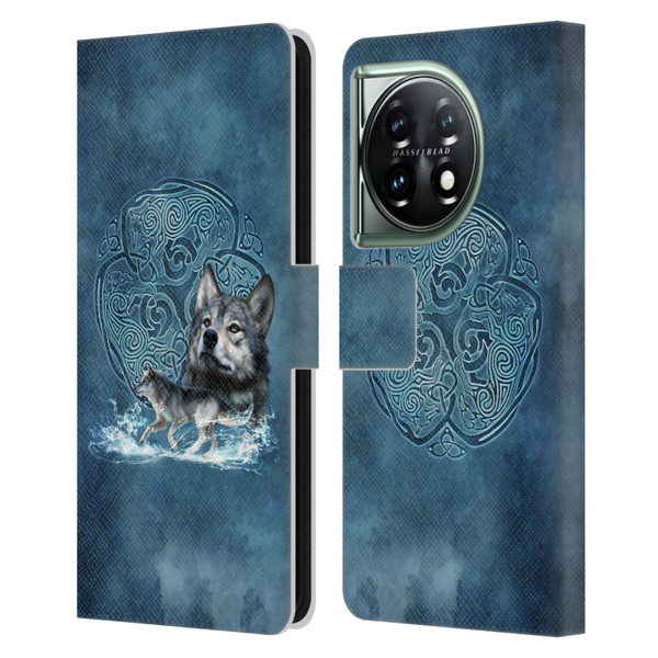 Brigid Ashwood Celtic Wisdom Wolf Leather Book Wallet Case Cover For OnePlus 11 5G