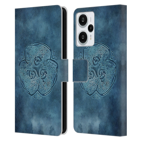 Brigid Ashwood Celtic Wisdom Knot Wolf Leather Book Wallet Case Cover For Xiaomi Redmi Note 12T