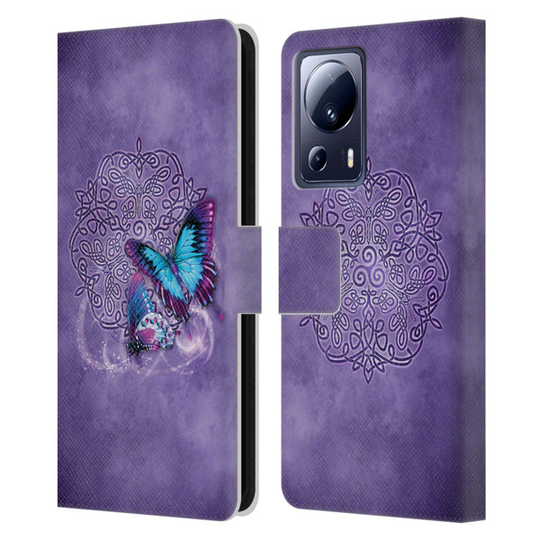 Brigid Ashwood Celtic Wisdom Butterfly Leather Book Wallet Case Cover For Xiaomi 13 Lite 5G