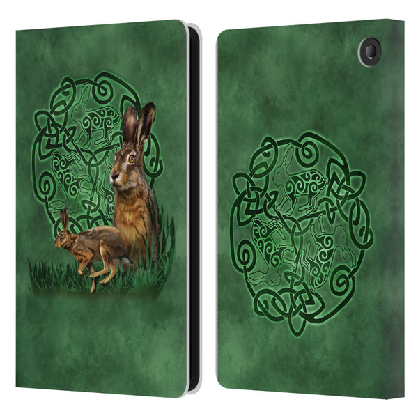 Brigid Ashwood Celtic Wisdom 2 Hare Leather Book Wallet Case Cover For Amazon Fire 7 2022