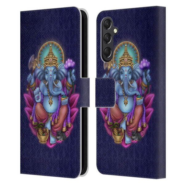 Brigid Ashwood Sacred Symbols Ganesha Leather Book Wallet Case Cover For Samsung Galaxy A24 4G / M34 5G
