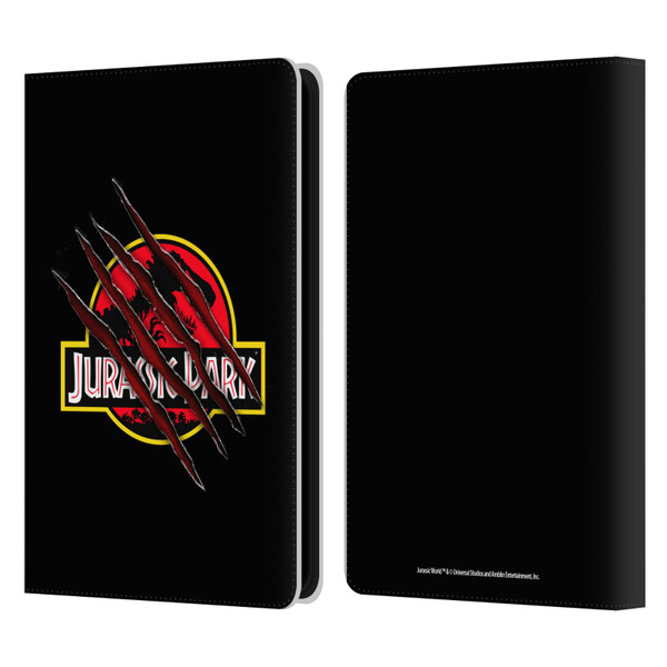 Jurassic Park Logo Plain Black Claw Leather Book Wallet Case Cover For Amazon Kindle Paperwhite 5 (2021)
